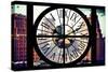 Giant Clock Window - View on Meatpacking District - Manhattan III-Philippe Hugonnard-Stretched Canvas