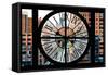 Giant Clock Window - View on Meatpacking District - Manhattan IV-Philippe Hugonnard-Framed Stretched Canvas