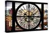 Giant Clock Window - View on Meatpacking District - New York City III-Philippe Hugonnard-Stretched Canvas