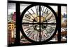 Giant Clock Window - View on Meatpacking District - New York City III-Philippe Hugonnard-Mounted Photographic Print