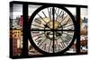 Giant Clock Window - View on Meatpacking District - New York City III-Philippe Hugonnard-Stretched Canvas