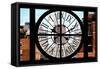 Giant Clock Window - View on Meatpacking District - New York City IV-Philippe Hugonnard-Framed Stretched Canvas