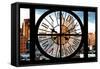 Giant Clock Window - View on Meatpacking District - New York City-Philippe Hugonnard-Framed Stretched Canvas