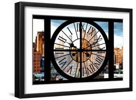 Giant Clock Window - View on Meatpacking District - New York City-Philippe Hugonnard-Framed Photographic Print