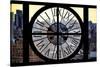 Giant Clock Window - View on Midtown Manhattan-Philippe Hugonnard-Stretched Canvas