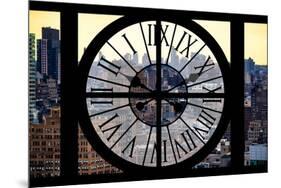 Giant Clock Window - View on Midtown Manhattan-Philippe Hugonnard-Mounted Photographic Print