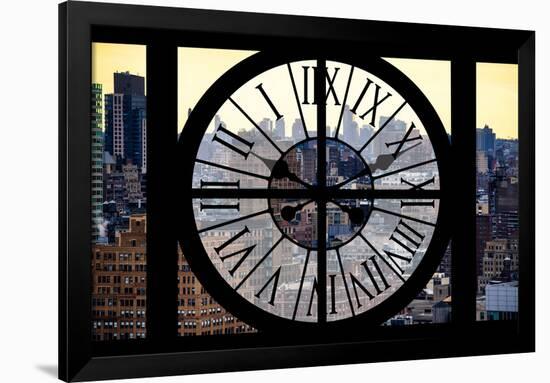 Giant Clock Window - View on Midtown Manhattan-Philippe Hugonnard-Framed Photographic Print