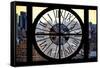 Giant Clock Window - View on Midtown Manhattan-Philippe Hugonnard-Framed Stretched Canvas
