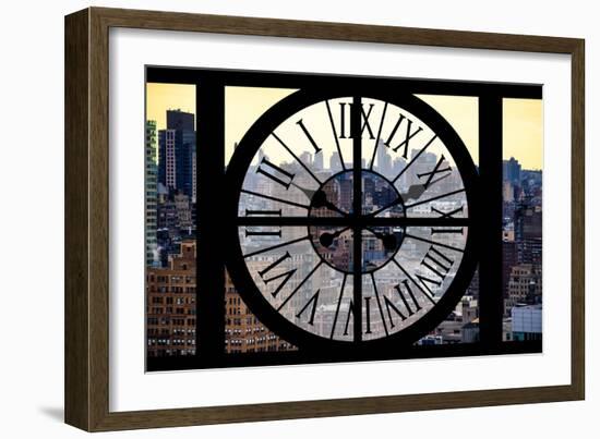 Giant Clock Window - View on Midtown Manhattan-Philippe Hugonnard-Framed Photographic Print