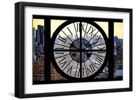 Giant Clock Window - View on Midtown Manhattan-Philippe Hugonnard-Framed Photographic Print