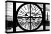 Giant Clock Window - View on Paris at Sunset II-Philippe Hugonnard-Stretched Canvas