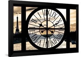 Giant Clock Window - View on Paris at Sunset-Philippe Hugonnard-Framed Photographic Print