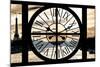 Giant Clock Window - View on Paris at Sunset-Philippe Hugonnard-Mounted Photographic Print