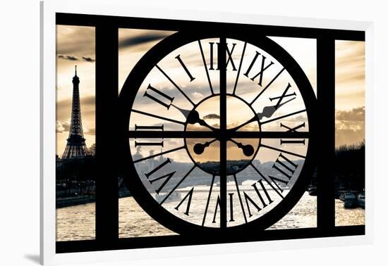 Giant Clock Window - View on Paris at Sunset-Philippe Hugonnard-Framed Photographic Print