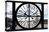 Giant Clock Window - View on Paris with the Eiffel Tower-Philippe Hugonnard-Stretched Canvas