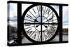 Giant Clock Window - View on Paris with the Eiffel Tower-Philippe Hugonnard-Stretched Canvas