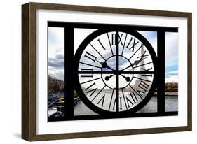 Giant Clock Window - View on Paris with the Eiffel Tower-Philippe Hugonnard-Framed Photographic Print