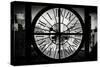 Giant Clock Window - View on the 10th Avenue - Manhattan in Winter-Philippe Hugonnard-Stretched Canvas