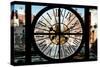 Giant Clock Window - View on the 10th Avenue - Manhattan-Philippe Hugonnard-Stretched Canvas