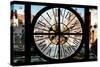 Giant Clock Window - View on the 10th Avenue - Manhattan-Philippe Hugonnard-Stretched Canvas