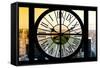 Giant Clock Window - View on the Central Park - New York-Philippe Hugonnard-Framed Stretched Canvas