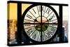 Giant Clock Window - View on the Central Park - New York-Philippe Hugonnard-Stretched Canvas
