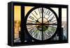 Giant Clock Window - View on the Central Park - New York-Philippe Hugonnard-Framed Stretched Canvas