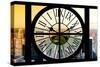 Giant Clock Window - View on the Central Park - New York-Philippe Hugonnard-Stretched Canvas