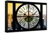 Giant Clock Window - View on the Central Park - New York-Philippe Hugonnard-Framed Stretched Canvas