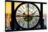 Giant Clock Window - View on the Central Park - New York-Philippe Hugonnard-Stretched Canvas