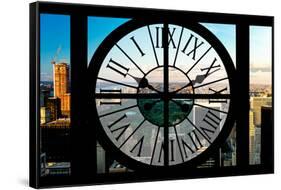 Giant Clock Window - View on the Central Park-Philippe Hugonnard-Framed Stretched Canvas