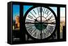Giant Clock Window - View on the Central Park-Philippe Hugonnard-Framed Stretched Canvas