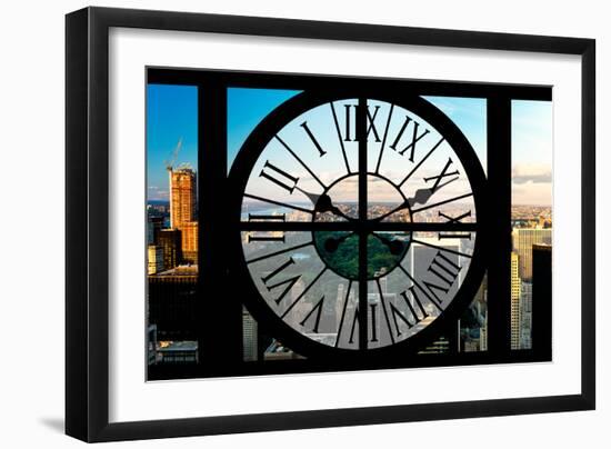 Giant Clock Window - View on the Central Park-Philippe Hugonnard-Framed Photographic Print