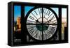 Giant Clock Window - View on the Central Park-Philippe Hugonnard-Framed Stretched Canvas