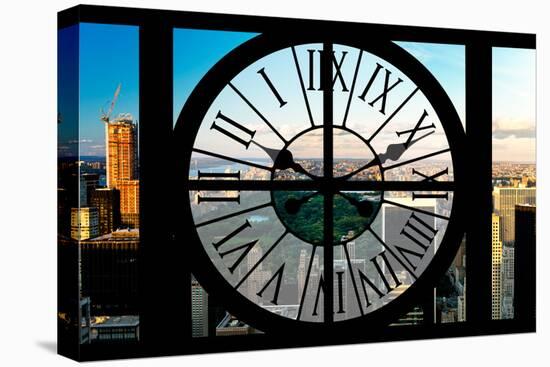 Giant Clock Window - View on the Central Park-Philippe Hugonnard-Stretched Canvas