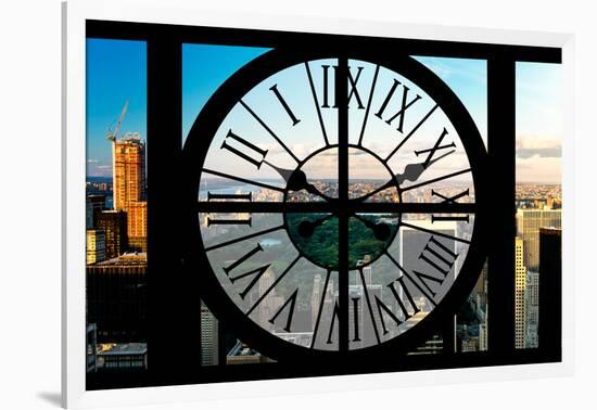 Giant Clock Window - View on the Central Park-Philippe Hugonnard-Framed Photographic Print