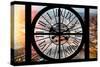 Giant Clock Window - View on the City of London at Dusk IV-Philippe Hugonnard-Stretched Canvas