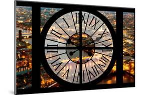 Giant Clock Window - View on the City of London by Night II-Philippe Hugonnard-Mounted Photographic Print