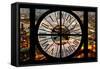 Giant Clock Window - View on the City of London by Night II-Philippe Hugonnard-Framed Stretched Canvas