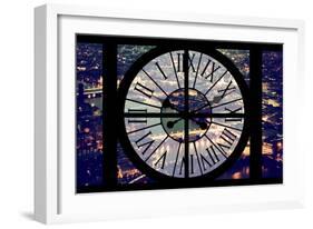 Giant Clock Window - View on the City of London by Night IX-Philippe Hugonnard-Framed Photographic Print