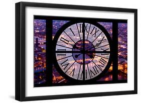 Giant Clock Window - View on the City of London by Night V-Philippe Hugonnard-Framed Photographic Print