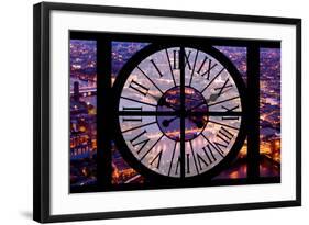 Giant Clock Window - View on the City of London by Night V-Philippe Hugonnard-Framed Photographic Print