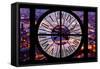 Giant Clock Window - View on the City of London by Night V-Philippe Hugonnard-Framed Stretched Canvas