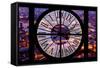 Giant Clock Window - View on the City of London by Night V-Philippe Hugonnard-Framed Stretched Canvas