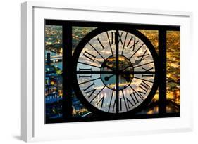 Giant Clock Window - View on the City of London by Night VI-Philippe Hugonnard-Framed Photographic Print