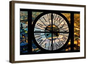 Giant Clock Window - View on the City of London by Night VI-Philippe Hugonnard-Framed Photographic Print