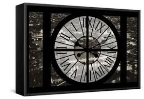 Giant Clock Window - View on the City of London by Night X-Philippe Hugonnard-Framed Stretched Canvas