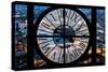 Giant Clock Window - View on the City of London by Night-Philippe Hugonnard-Stretched Canvas