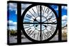 Giant Clock Window - View on the City of London with the London Eye and River Thames-Philippe Hugonnard-Stretched Canvas