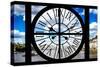 Giant Clock Window - View on the City of London with the London Eye and River Thames-Philippe Hugonnard-Stretched Canvas